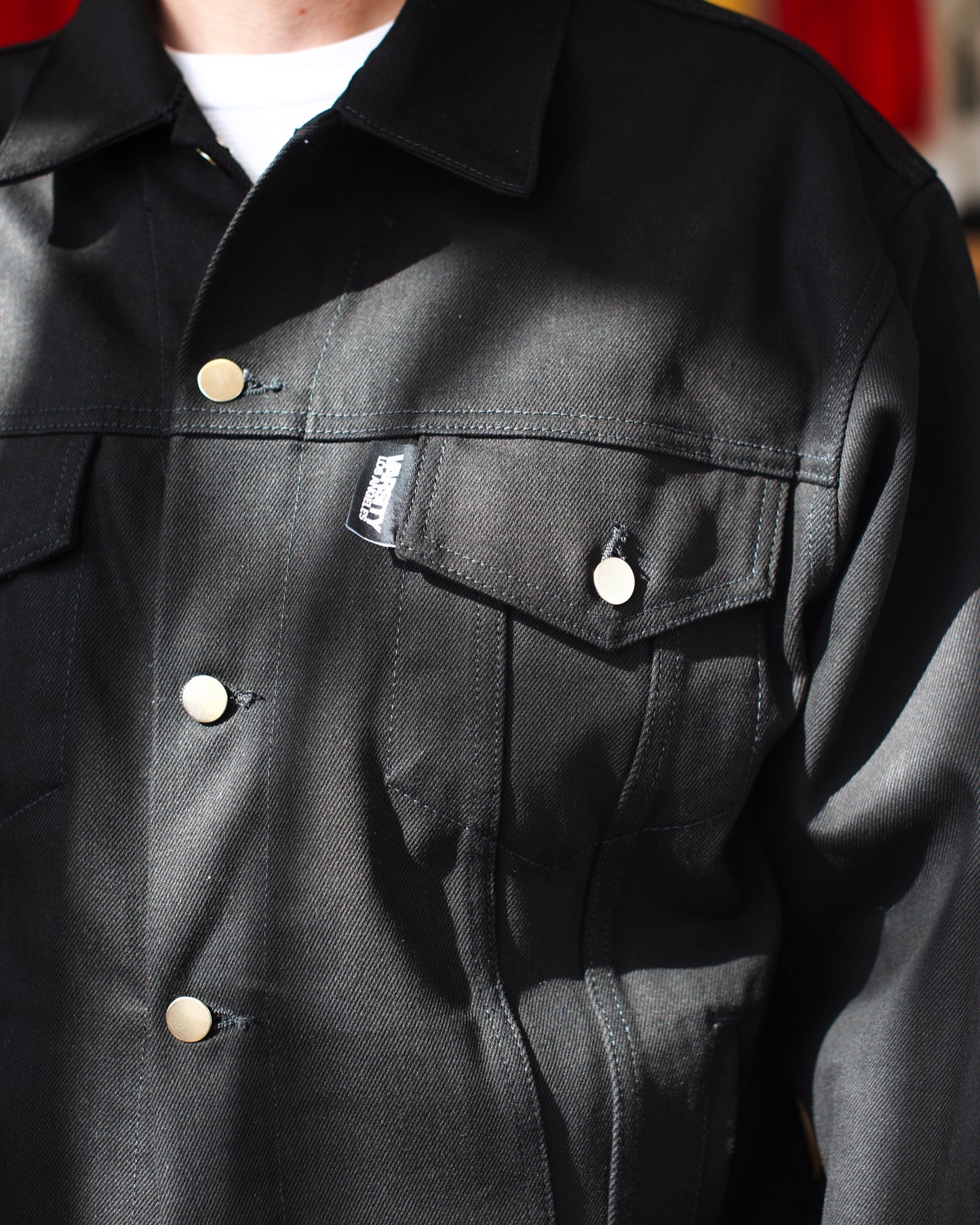 Varsity Los Angeles Black Denim Trucker