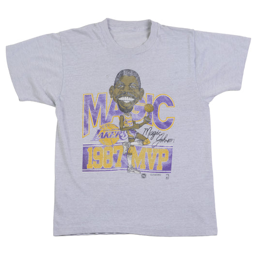Magic Johnson Salem Caricature Big Head 1987 MVP T-Shirt