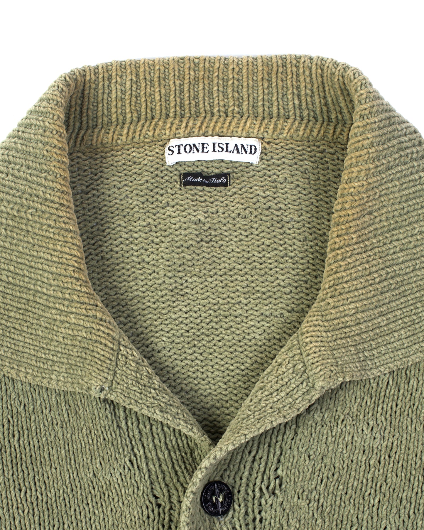 Stone Island Button Up Chenille Sweater
