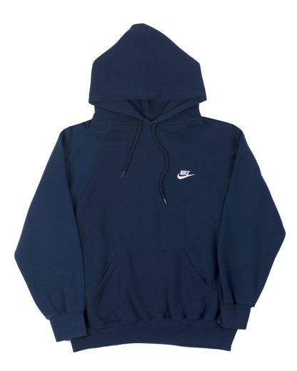 Nike Navy Blue Small Logo Embroidered Hoodie