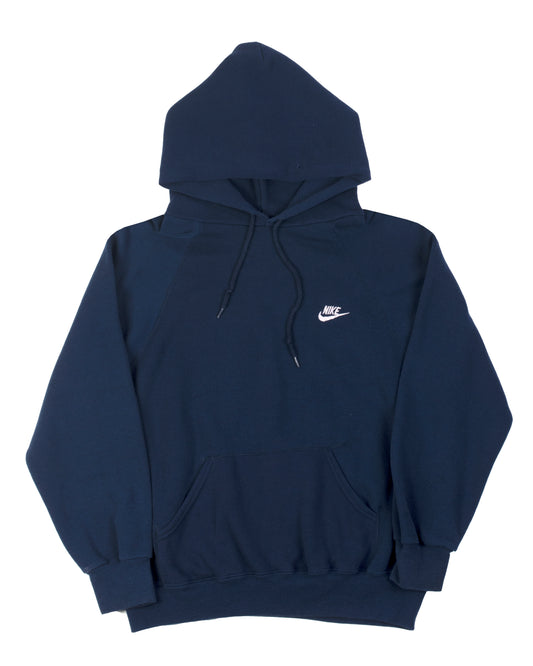 Nike Navy Blue Small Logo Embroidered Hoodie