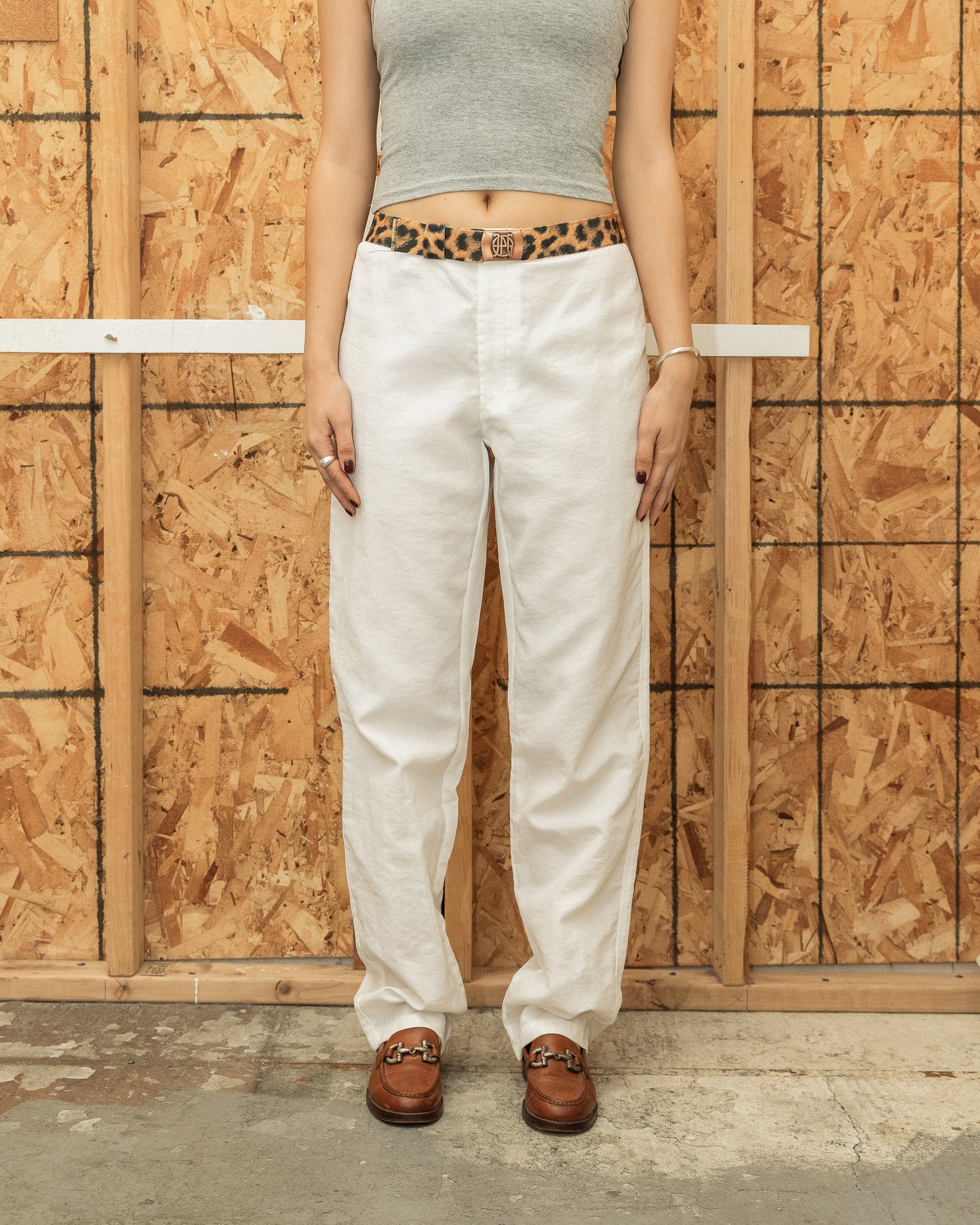 Jean Paul Gaultier White Nylon Trousers